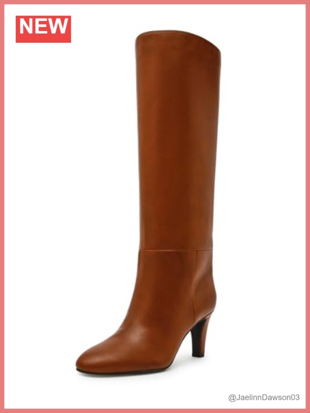 Mid Calf Boots Women's Stiletto Heel Pull-On PU Boots
